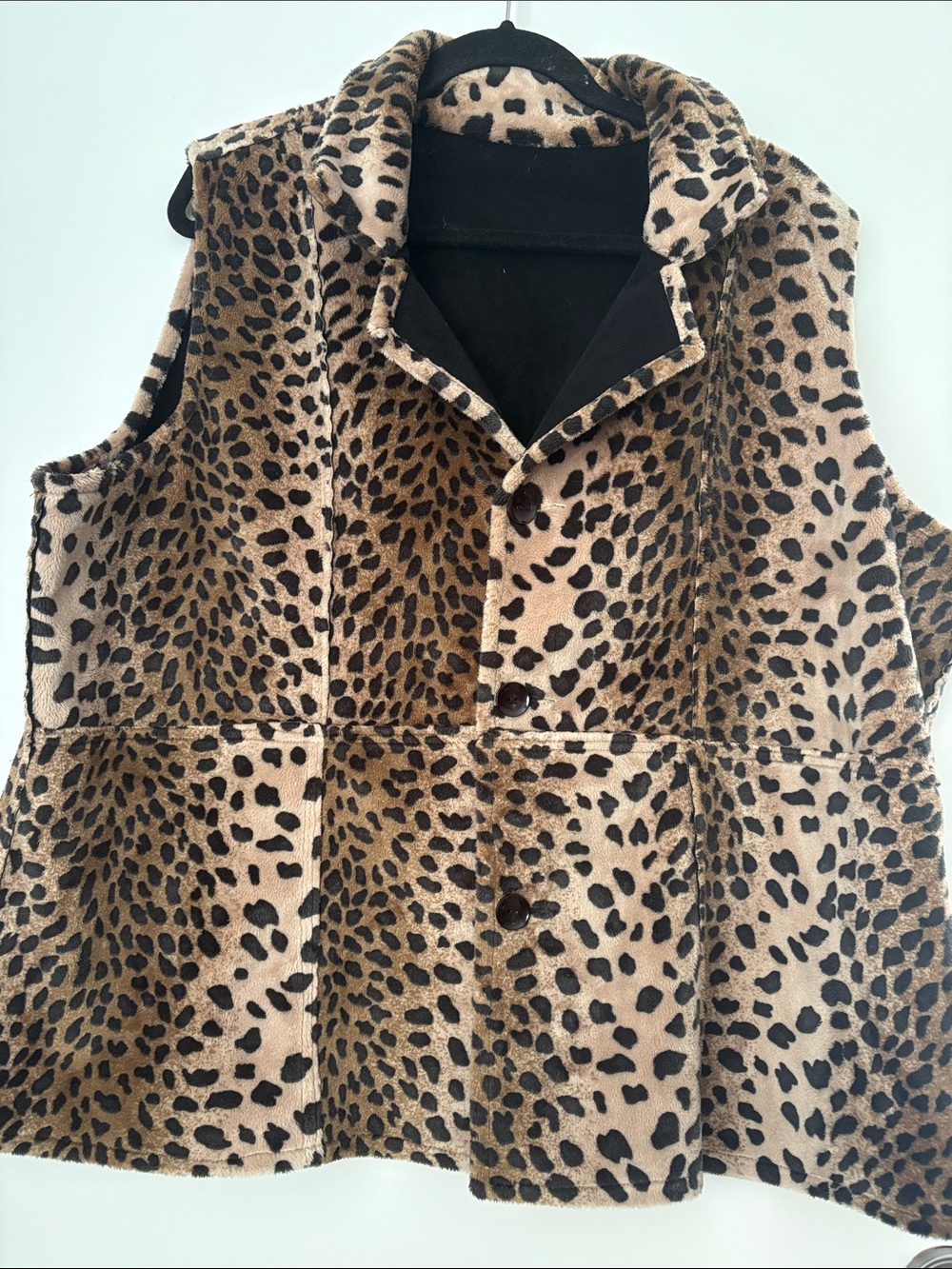 Leopard Print Sleeveless Vest - Brown Animal Print Vest